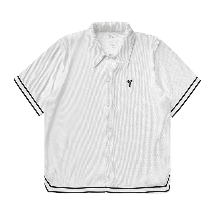Nike Kobe Pleated Short-Sleeve Basketball Top "White/Black"