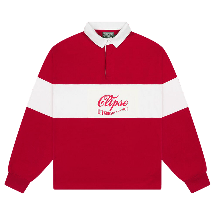 Denim Tears x Clipse Let God Sort Em Out Rugby "Red"