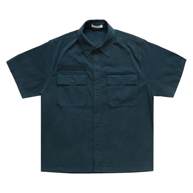 Helmut Lang Short-Sleeve Uniform Shirt "Pine"