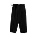 Jil Sander Wool Canvas Belted Trousers "Black"