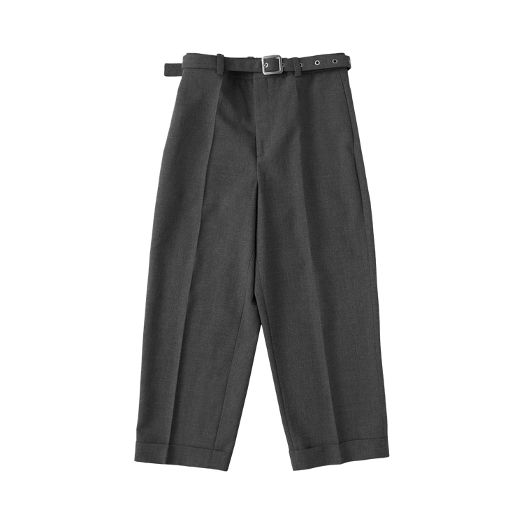 Jil Sander Wool Canvas Belted Trousers "Volcanic Glass"