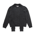 MM6 Maison Margiela Integrated Scarf Cardigan "Dark Grey Melange"