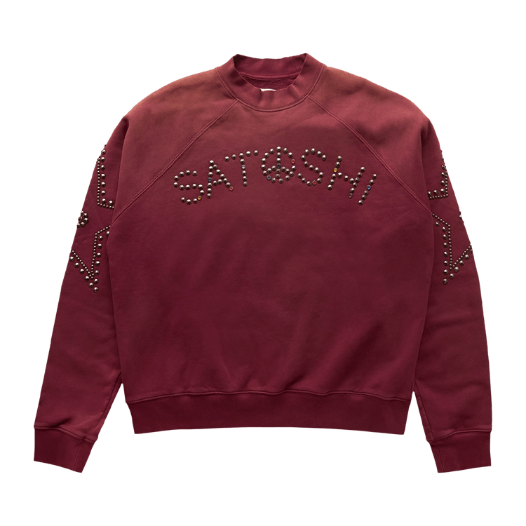 Satoshi Nakamoto Star Studded Crewneck "Burgundy"
