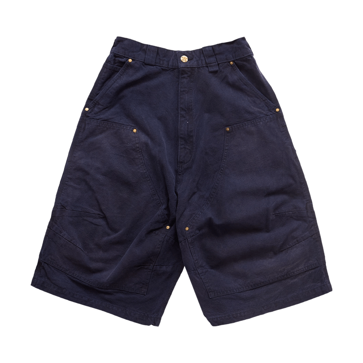 Willy Chavarria Stockton Double Knee Short "Peacoat"