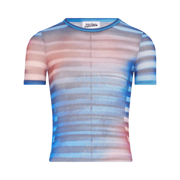 Jean Paul Gaultier Air Printed Tee "Light Blue/Blue/Peach"