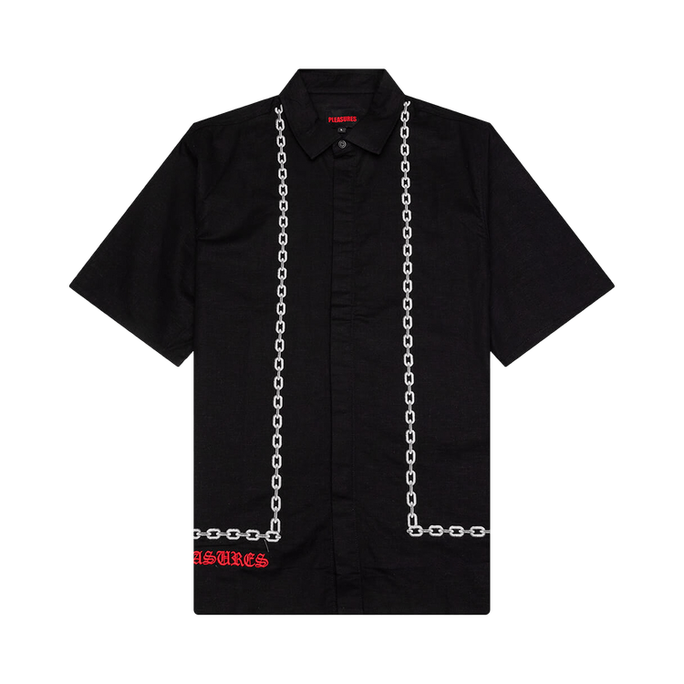 Pleasures Chain Button Up Shirt "Black"