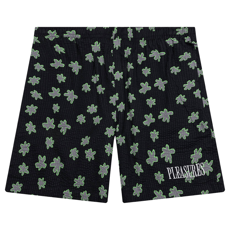Pleasures Floral Seersucker Shorts "Black"