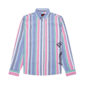 Pleasures Chapel Long-Sleeve Button Up Shirt "Blue"