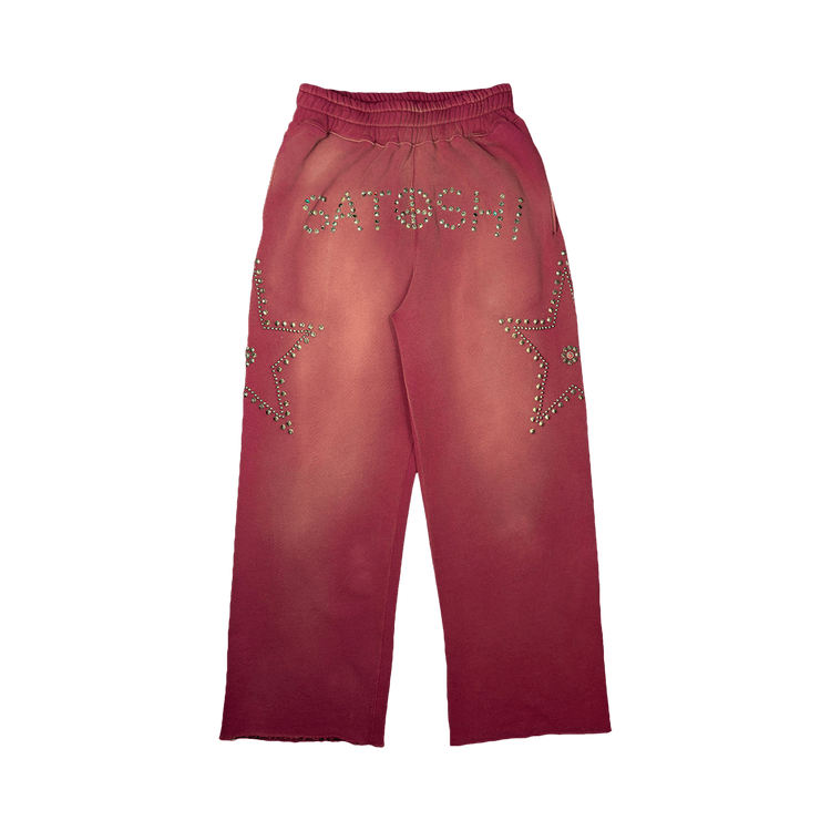 Satoshi Nakamoto Star Studded Sweatpant "Red"