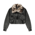 VAQUERA Denim Bomber Jacket "Black"