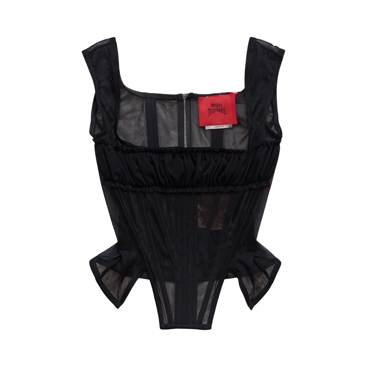 Dilara Findikoglu Femme Vortex Corset Top "Black"