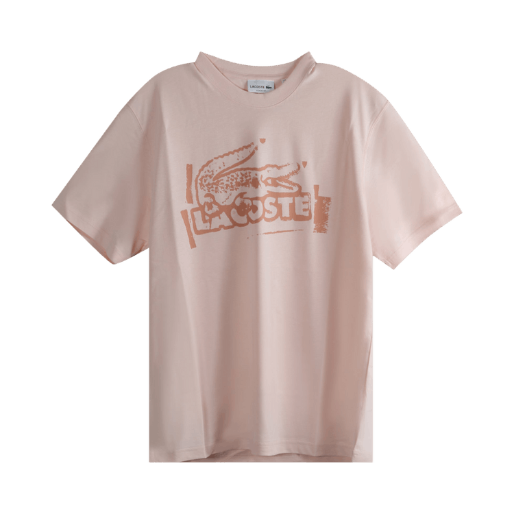 Lacoste Printed Jersey T-Shirt "Light Pink/Beige"
