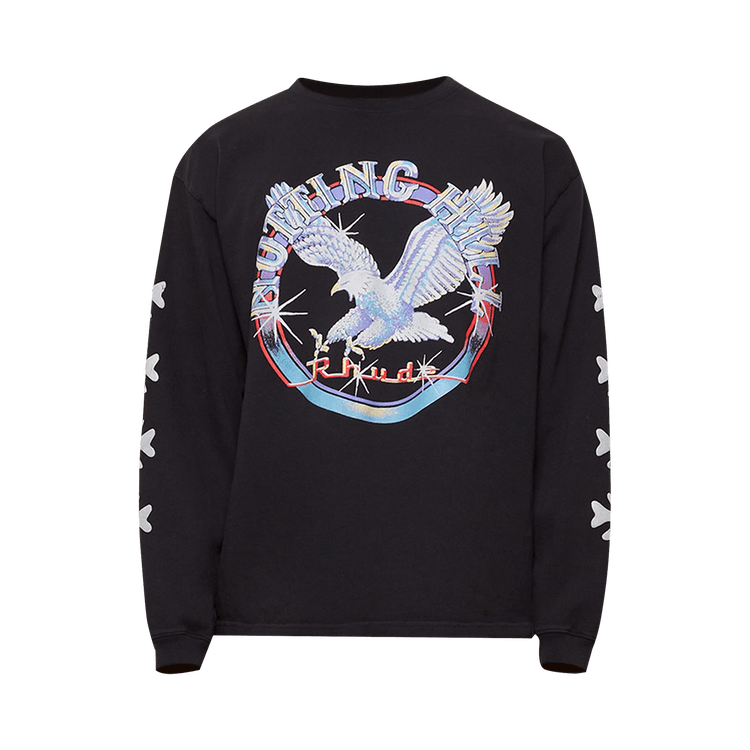 Rhude Notting Hill Eagle Long-Sleeve Tee "Vintage Black"