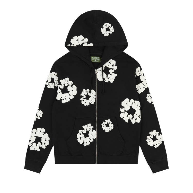 Denim Tears Cotton Wreath Zip Hoodie "Black"
