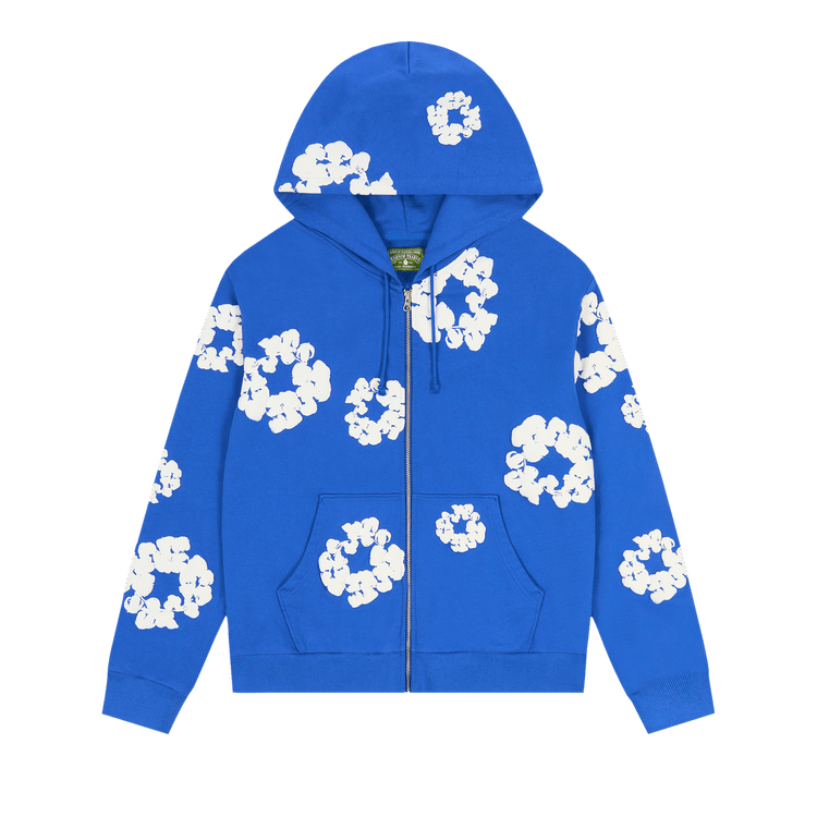 Denim Tears Cotton Wreath Zip Hoodie "Blue"