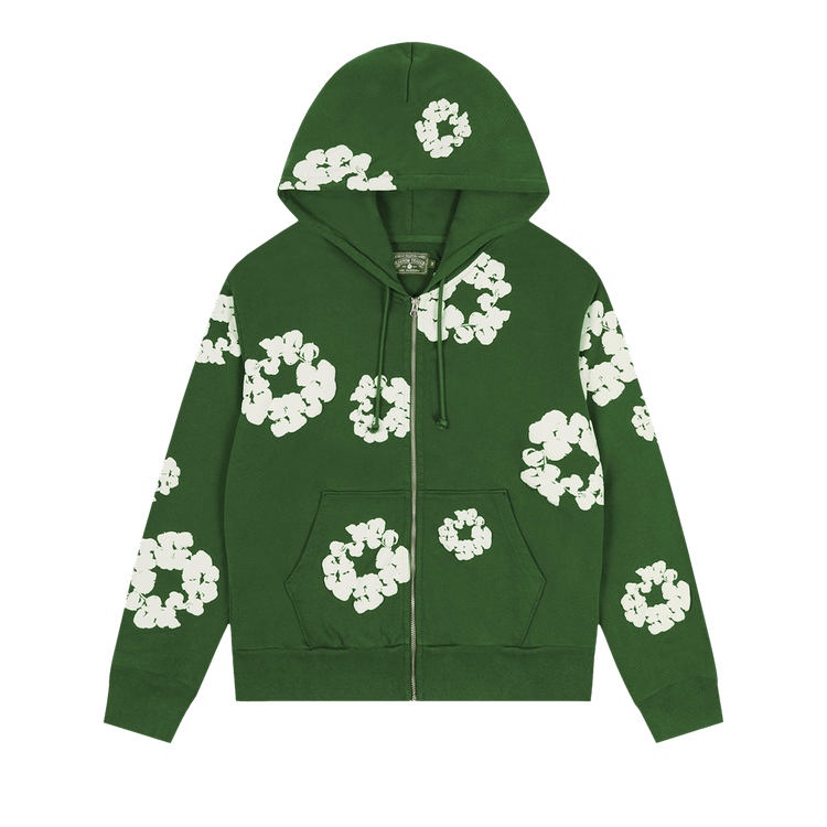 Denim Tears Cotton Wreath Zip Hoodie "Green"