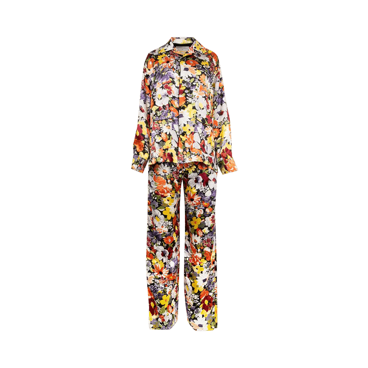 Bottega Veneta Shine Viscose Floral Pyjama Set "Multicolor"