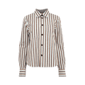 Bottega Veneta Long-Sleeve Striped Shirt "Cloud/Fondant/Lava"