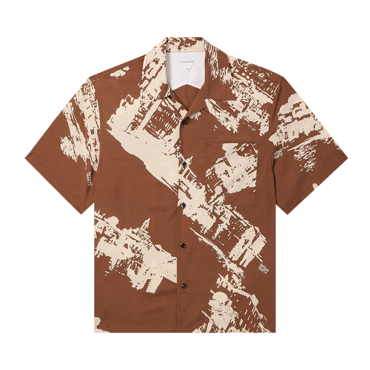 Bottega Veneta Embroidered Mushroom Jersey T-Shirt "Pecan/Dove"