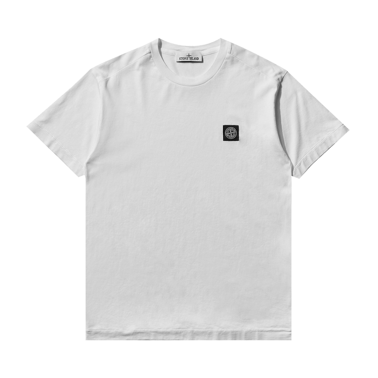 Stone Island Garment Dyed Logo T-Shirt "White"