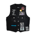 Raf Simons Teenage Dreams Embellished Denim Vest "Multicolor"