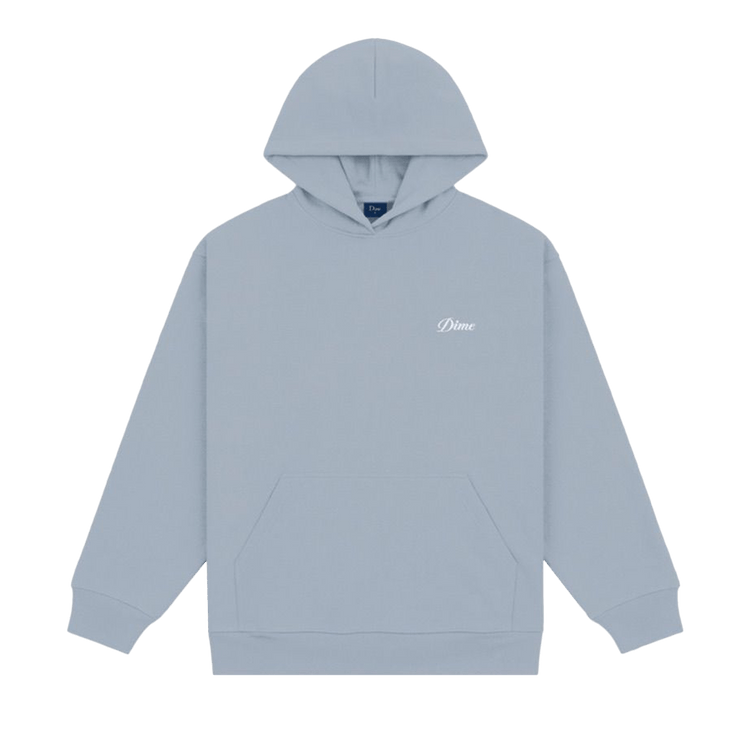 Dime Cursive Small Logo Hoodie "Blue Fog"