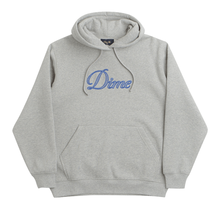 Dime Cursive Logo Hoodie "Heather Grey"
