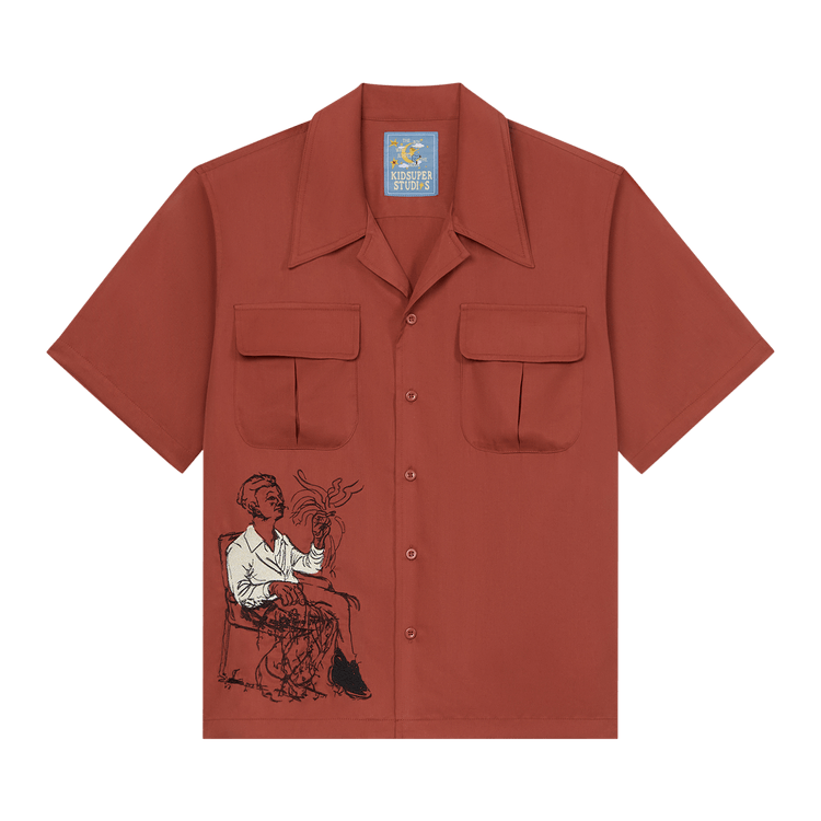 KidSuper Tecnacolor Dreams Lycra Shirt "Burgundy"