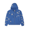 KidSuper Stars Patchwork Washed Hoodie "Blue"