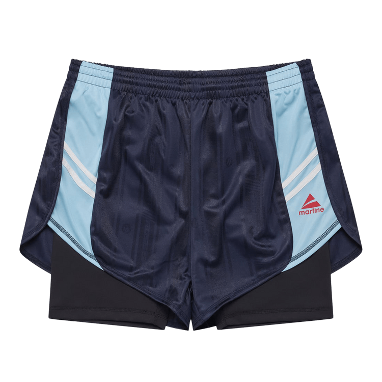Martine Rose Double Football Short "Blue Navy"