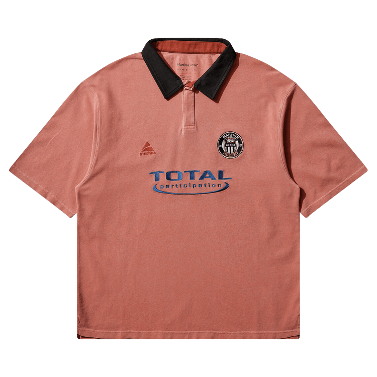 Martine Rose Oversized Short-Sleeve Polo "Pink Washed"