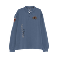 Martine Rose Long-Sleeve Polo "Blue Navy Washed"