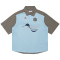 Martine Rose Short-Sleeve Polo Shirt "Black/Green/Light Blue"