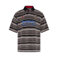 Martine Rose Oversized Short-Sleeve Polo "Grey/Black Stripe"