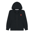 Comme des Garçons PLAY Heart Emblem Zip-Up Hoodie "Black"