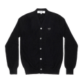 Comme des Garçons PLAY Rhinestone Heart V-Neck Cardigan "Black"