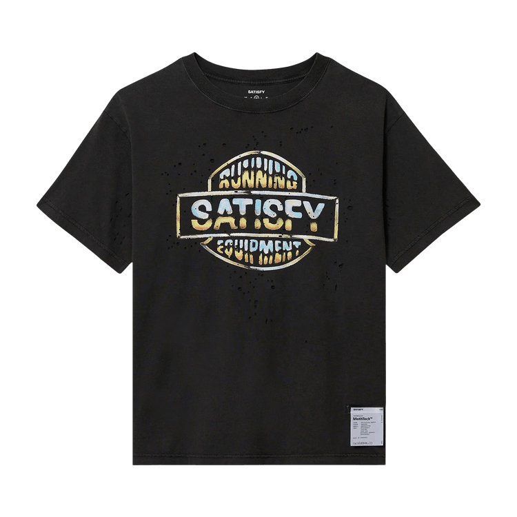 SATISFY MothTech T-Shirt Graphic Logo "Aged Black"