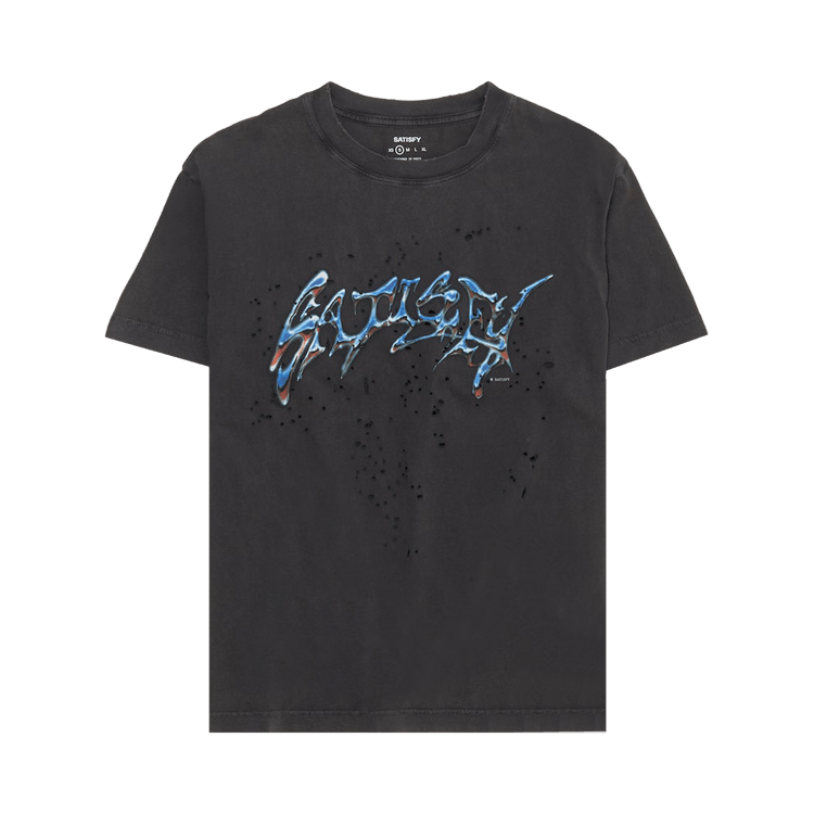 SATISFY MothTech T-Shirt Graffiti "Aged Black"