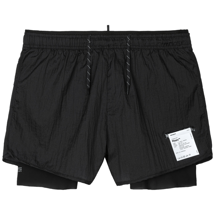 SATISFY Rippy 3 Inch Trail Shorts "Aged Black"