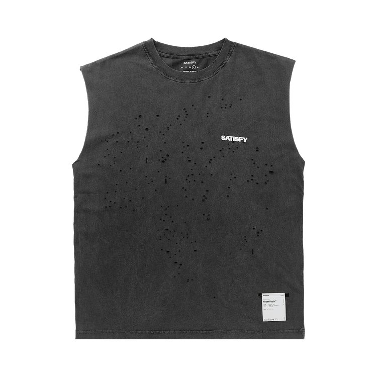SATISFY MothTech Muscle Tee "Aged Black"