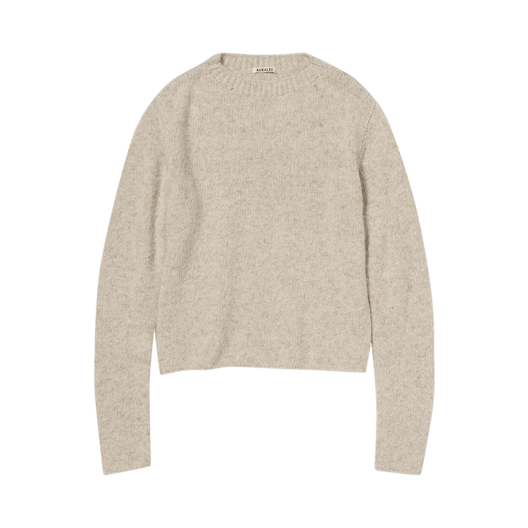 Auralee Cashmere Melange Knit Pullover "Top Grey/Beige"