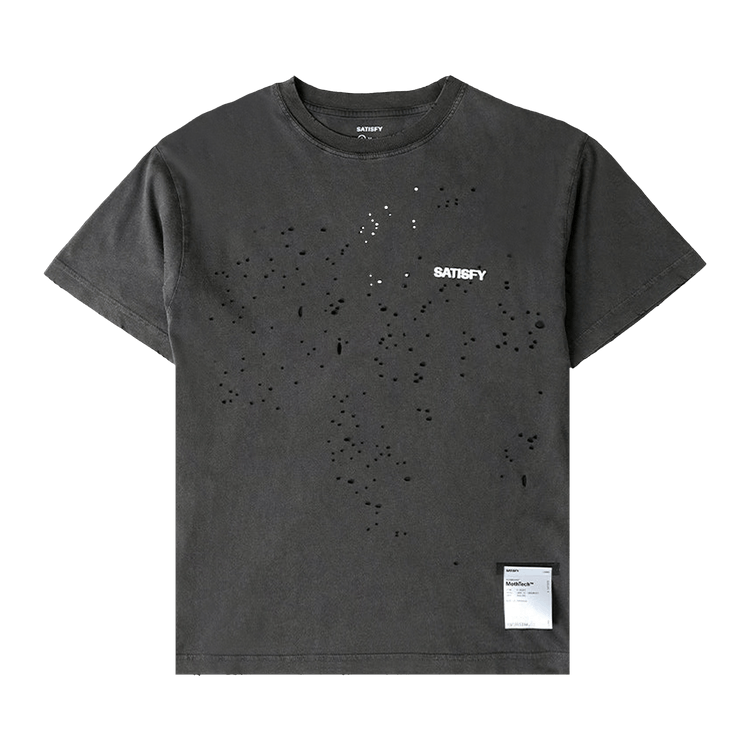 SATISFY MothTech Basic Logo T-Shirt "Aged Black"