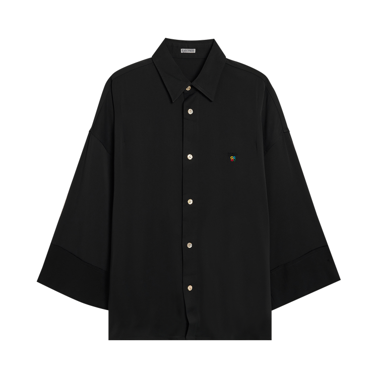 Glass Cypress Viscose Painters Shirt "Black"