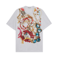 Comme des Garçons Polyester Smooth Print T-Shirt "White/D Pattern"