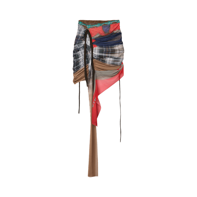 Ottolinger Mesh Skirt "Surf Plaid Blue"
