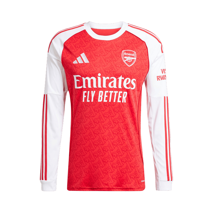 adidas Arsenal 25/26 Long Sleeve Home Jersey "Cloud White/Burgundy"