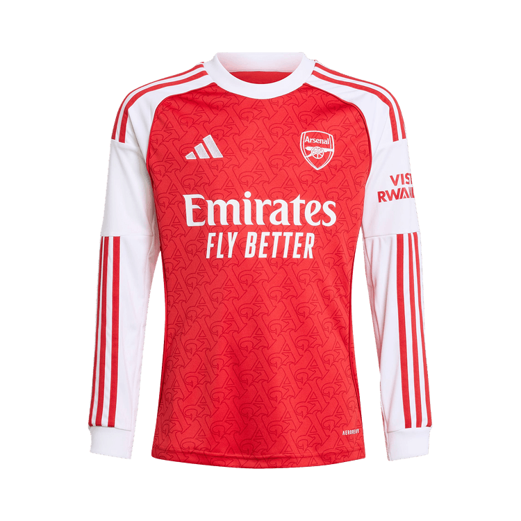 adidas Arsenal 25/26 Long Sleeve Home Jersey "Better Scarlet/White"
