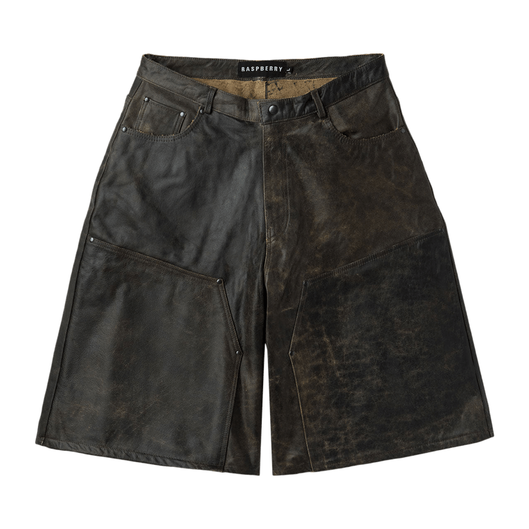 GV Gallery Rusted Chocolate Leather Shorts "Brown"