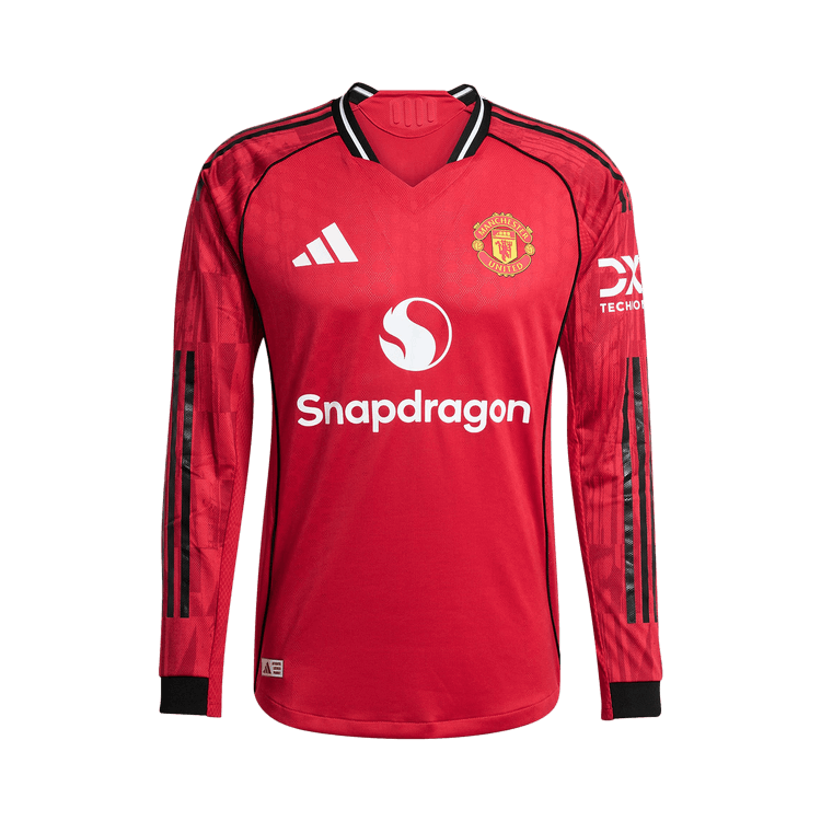 adidas Manchester United 25/26 Long Sleeve Home Authentic Jersey "Mufc Red"