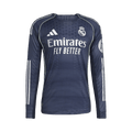 adidas Real Madrid 25/26 Long Sleeve Away Authentic Jersey "Legend Ink"